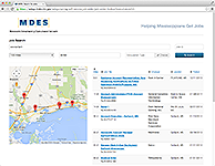 MDES Job Search Screenshot